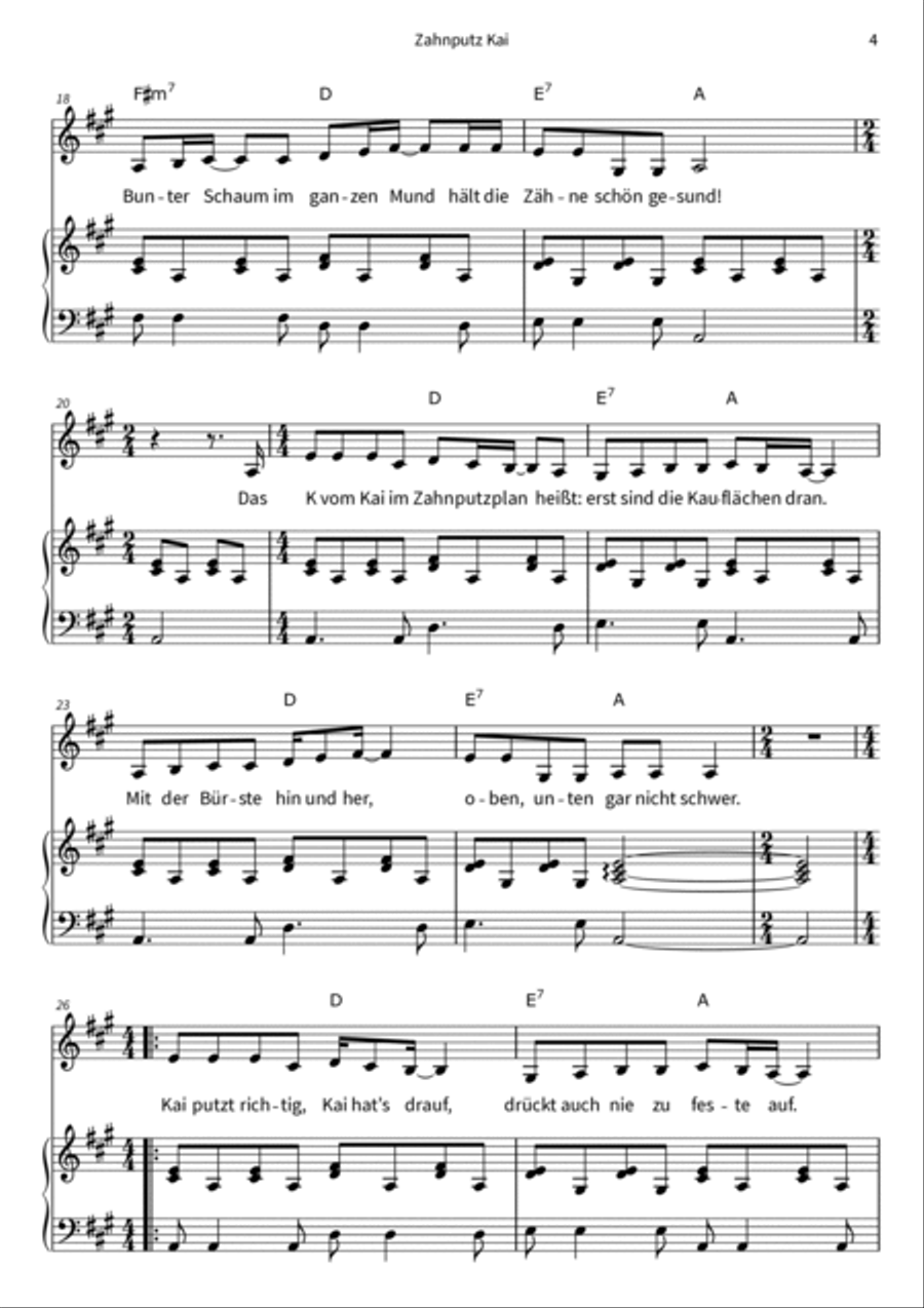 Zahnputz Kai Voice Solo scores gallery preview page 5