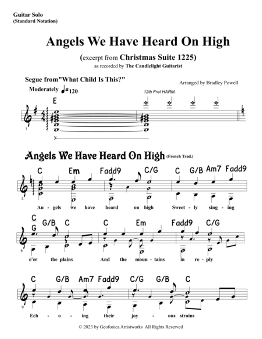 Angels We Have Heard on High Acoustic Guitar scores gallery preview page 2