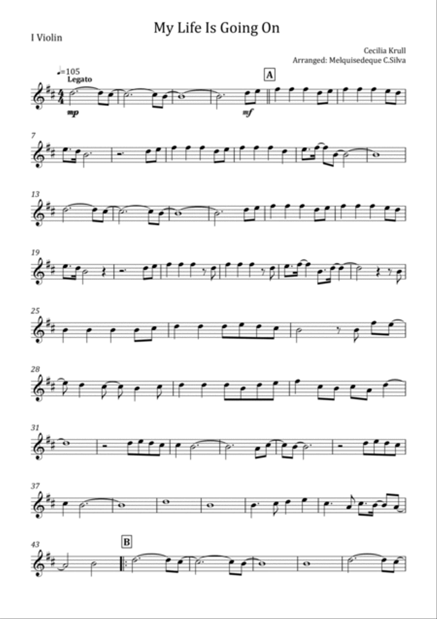 La Casa De Papel (my Life Is Going On) String Quartet scores gallery preview page 6