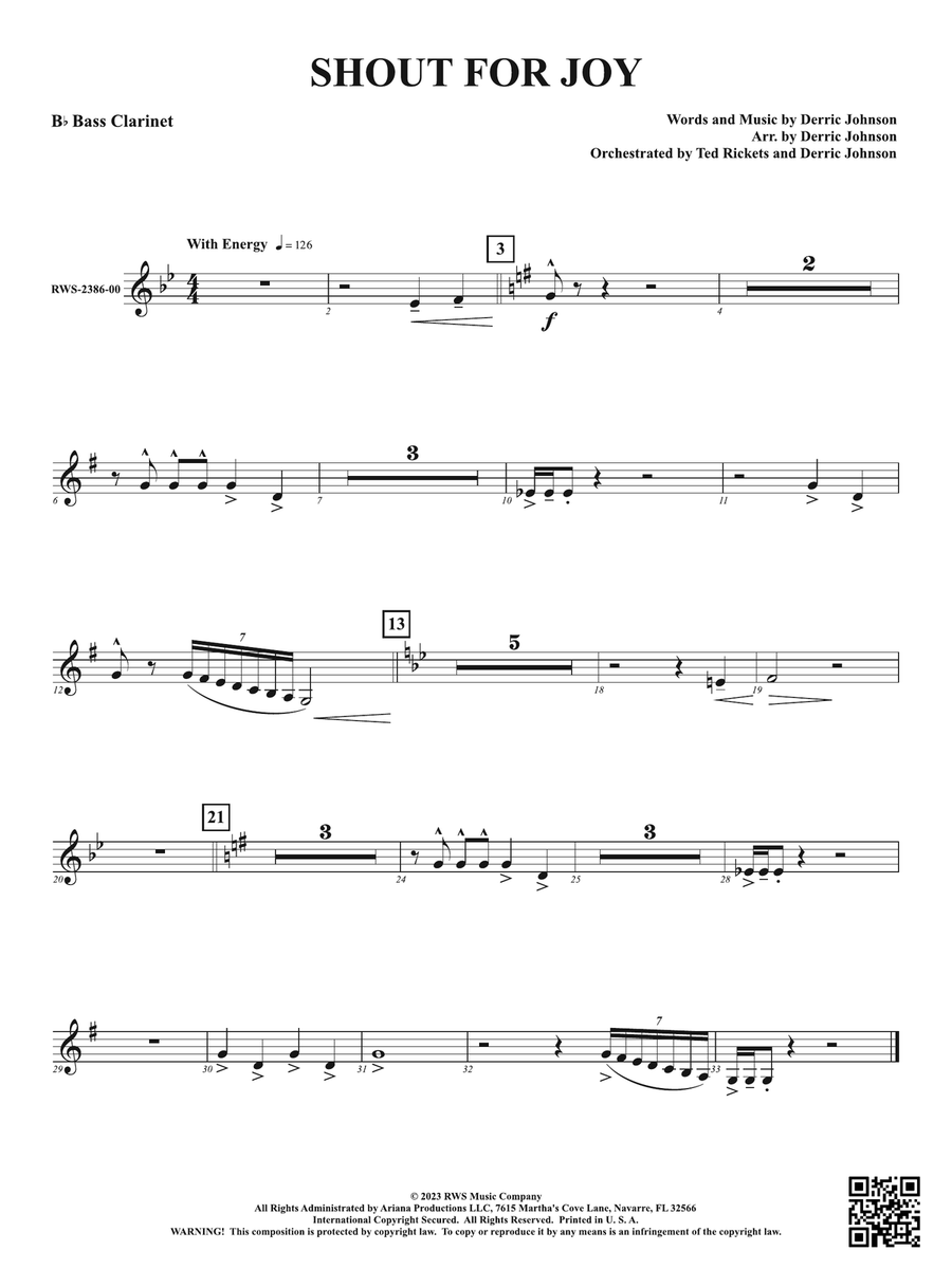 Shout for Joy: B-flat Bass Clarinet