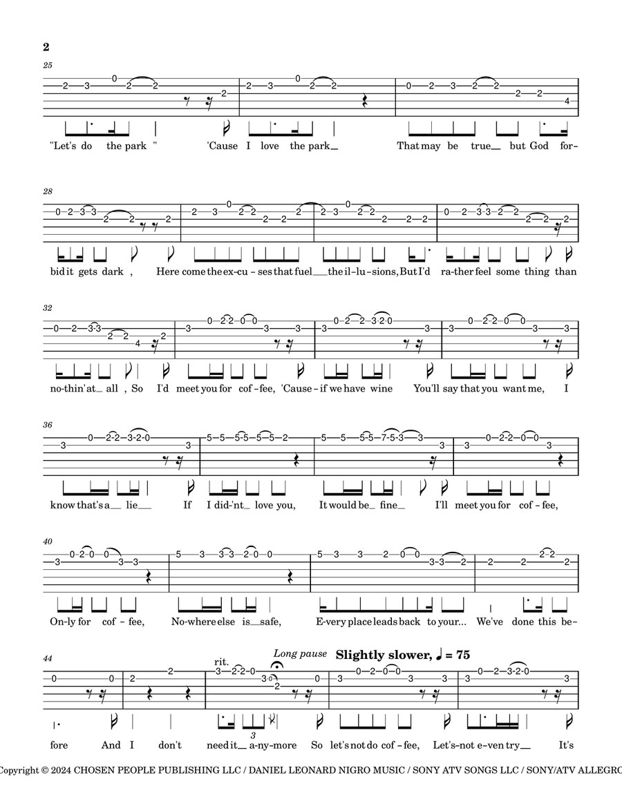 Coffee Acoustic Guitar scores gallery preview page 2