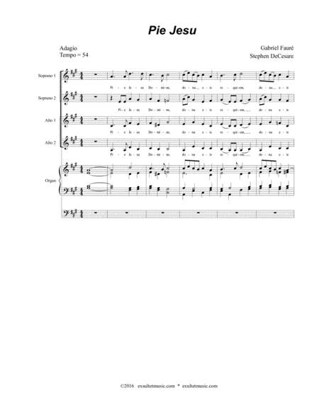 Pie Jesu (for SSAA and Organ) image number null