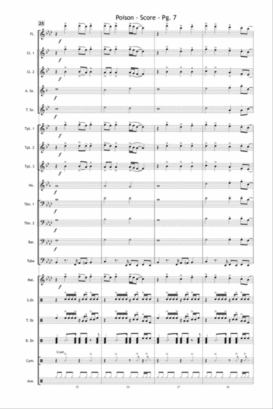 Poison Marching Band scores gallery preview page 8