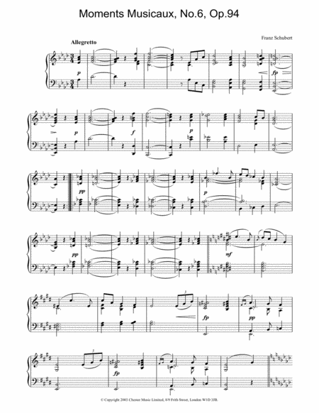 Moments Musicaux, No.6, Op.94