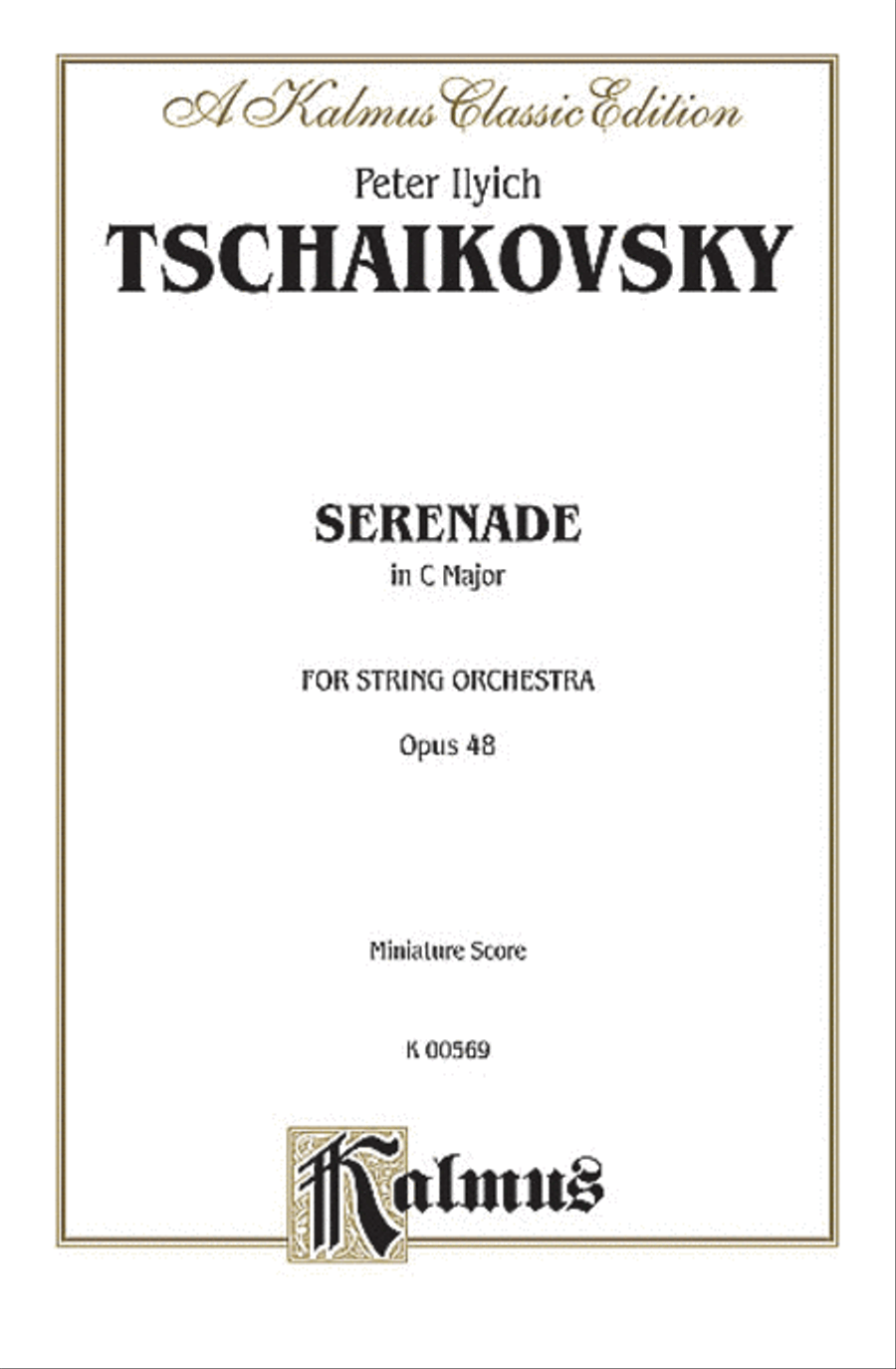 Serenade for String Orchestra, Op. 48 Full Orchestra scores gallery preview page 1