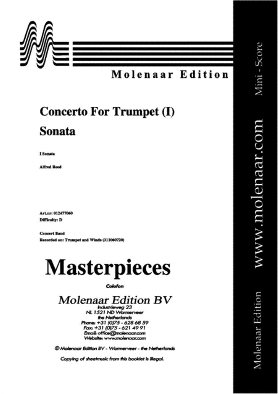 Concerto for Trumpet part 1 Concert Band scores gallery preview page 2