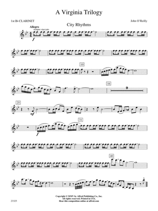 A Virginia Trilogy: 1st B-flat Clarinet