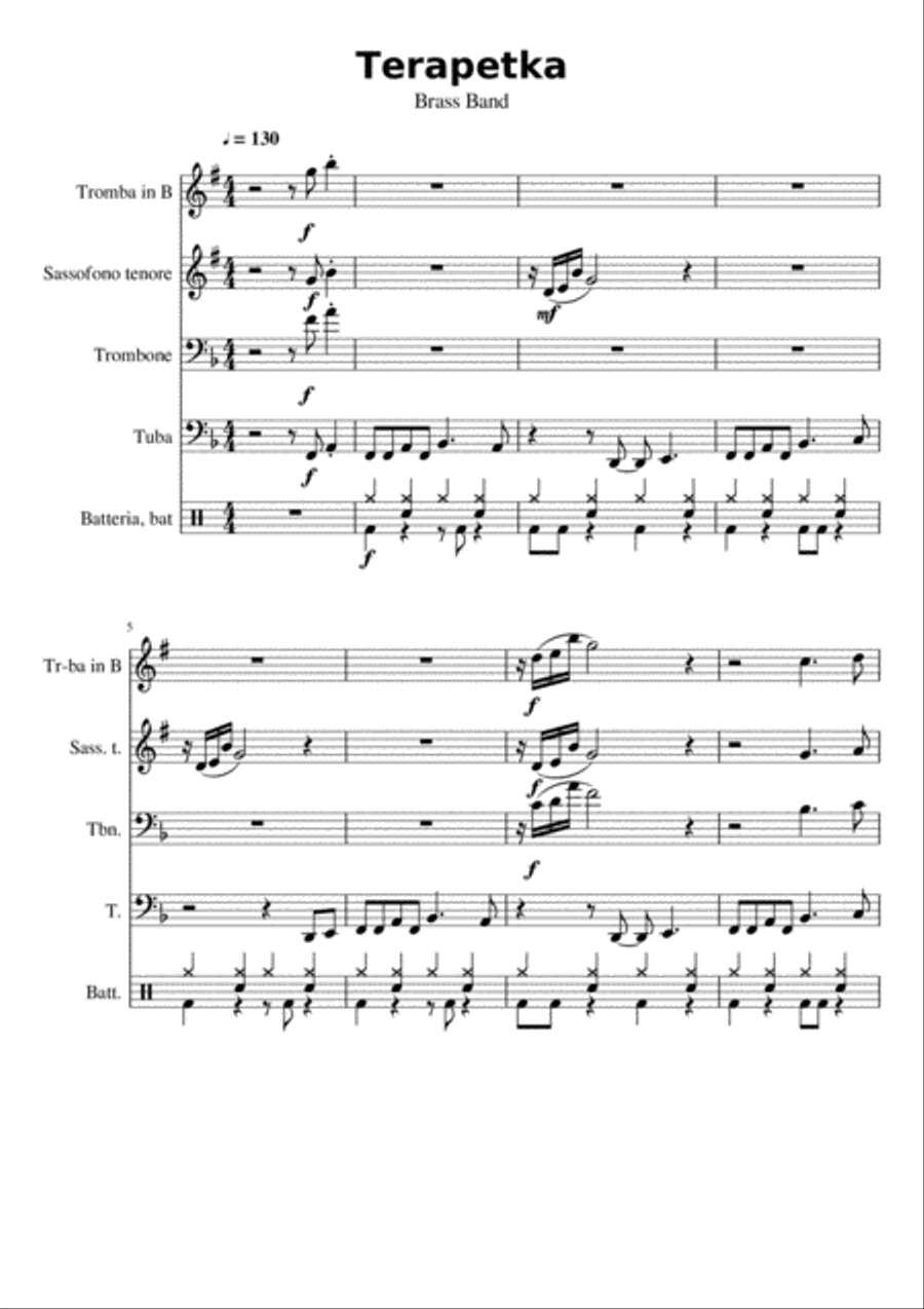 Terapetka Terapetka Brass Ensemble scores gallery preview page 1