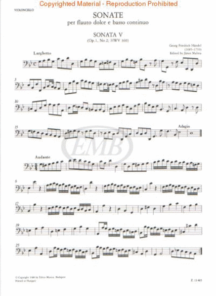 6 Sonatas for Flute and Basso Continuo – Volume 2