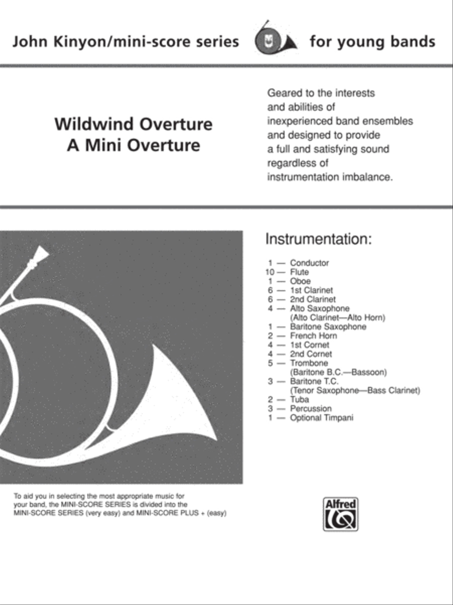 Wildwind Overture: Score Concert Band scores gallery preview page 1