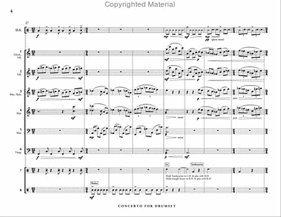 Concerto for Drumset and Percussion Ensemble (score & parts) Percussion Ensemble scores gallery preview page 5