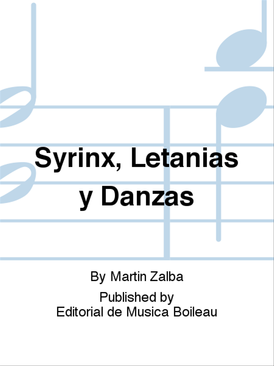 Syrinx, Letanias y Danzas Flute scores gallery preview page 1