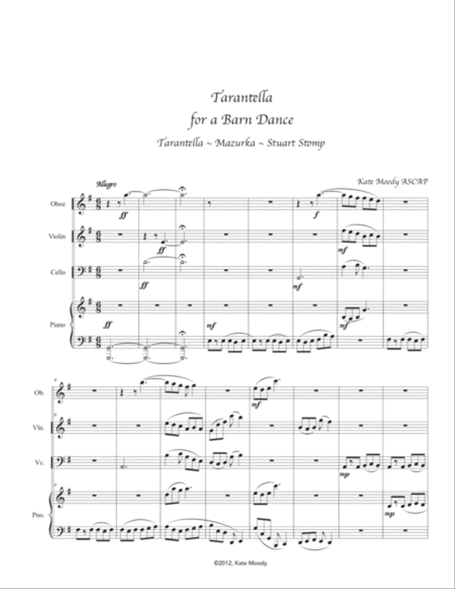 Tarantella for a Barn Dance Large Ensemble scores gallery preview page 2