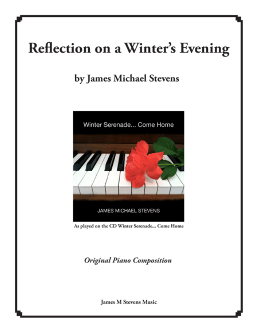 Reflection on a Winter's Evening Piano Solo scores gallery preview page 1