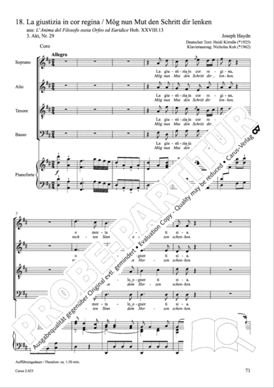 Choral collection Great Opera Choruses - Mozart * Haydn (choir & piano) Choir scores gallery preview page 82