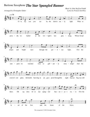 The Star Spangled Banner (Baritone Saxophone)