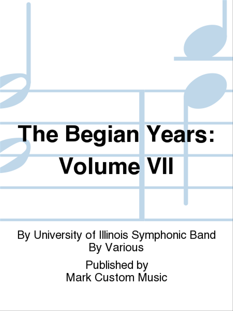 The Begian Years: Volume VII Concert Band scores gallery preview page 1