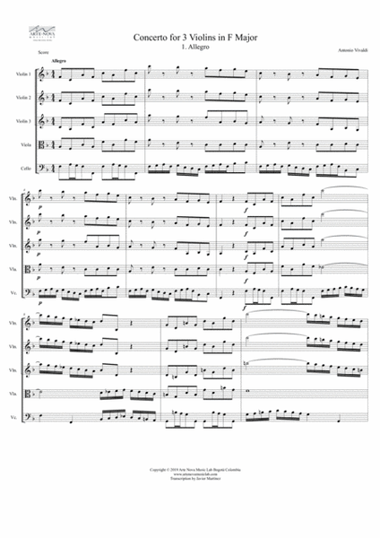 Concerto for 3 Violins in F Major, RV 551 image number null