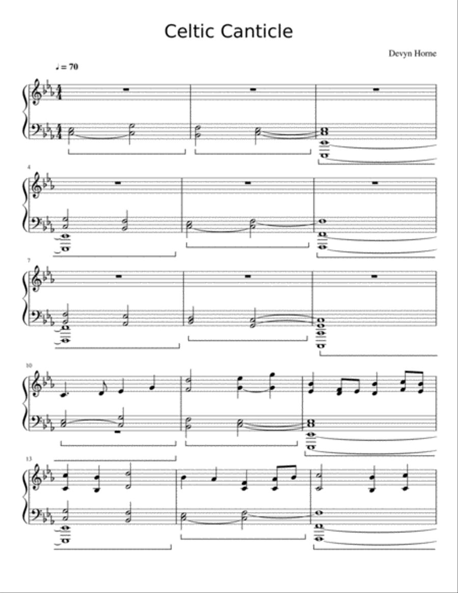 Celtic Canticle Celtic Canticle Piano Solo scores gallery preview page 1