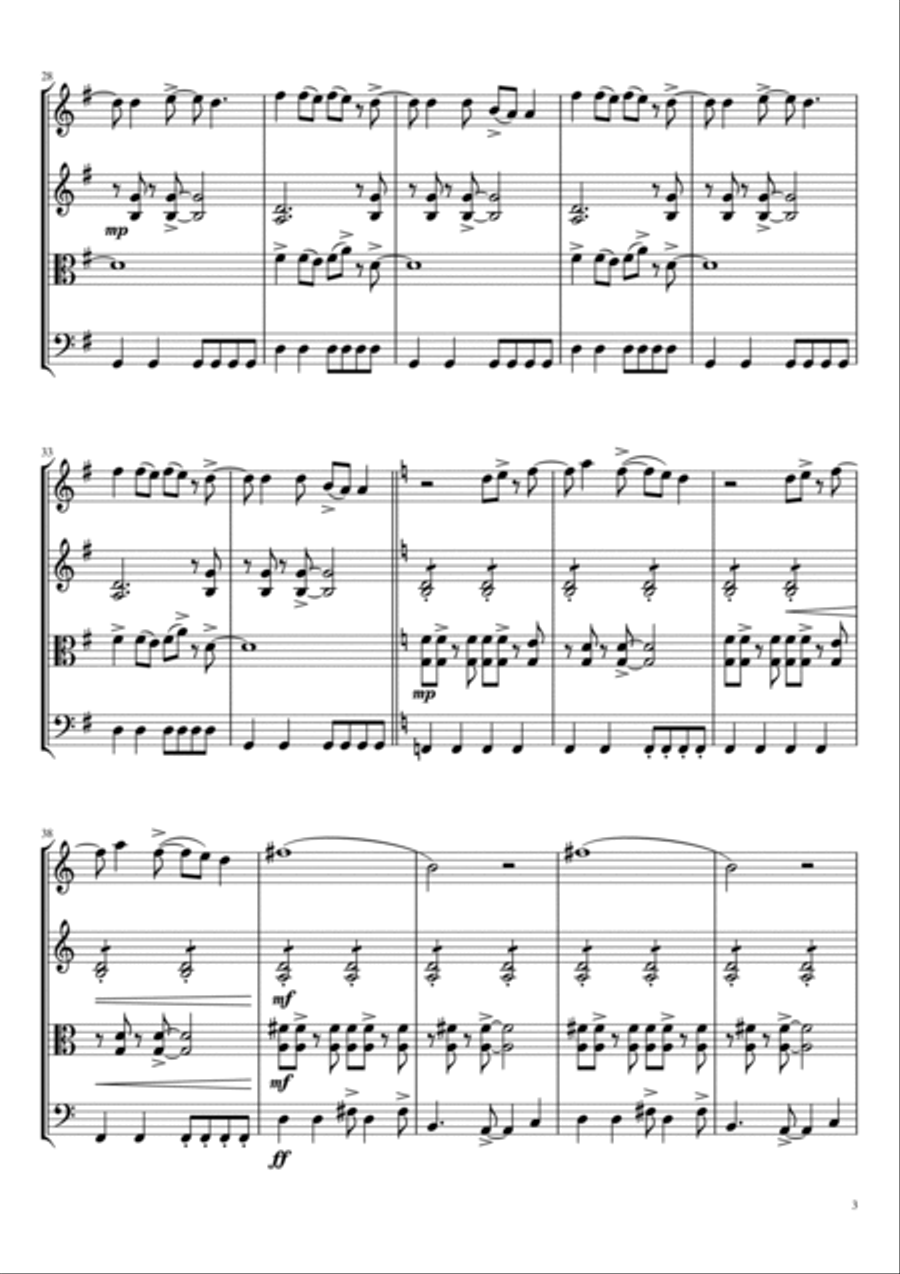 The Bartender And The Thief String Quartet scores gallery preview page 3