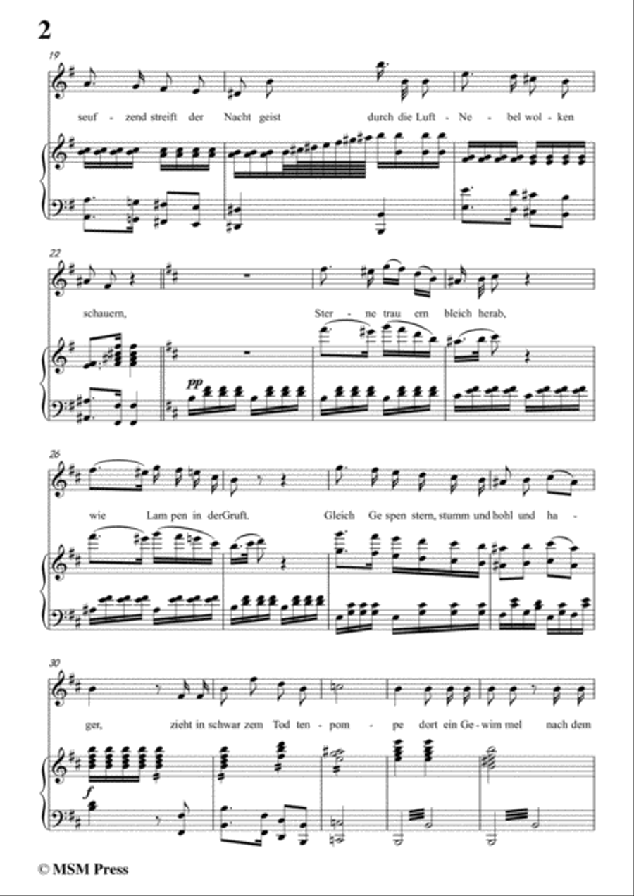 Schubert-Eine Leichenphantasie,D.7,in e minor,for Voice&Piano Voice scores gallery preview page 4