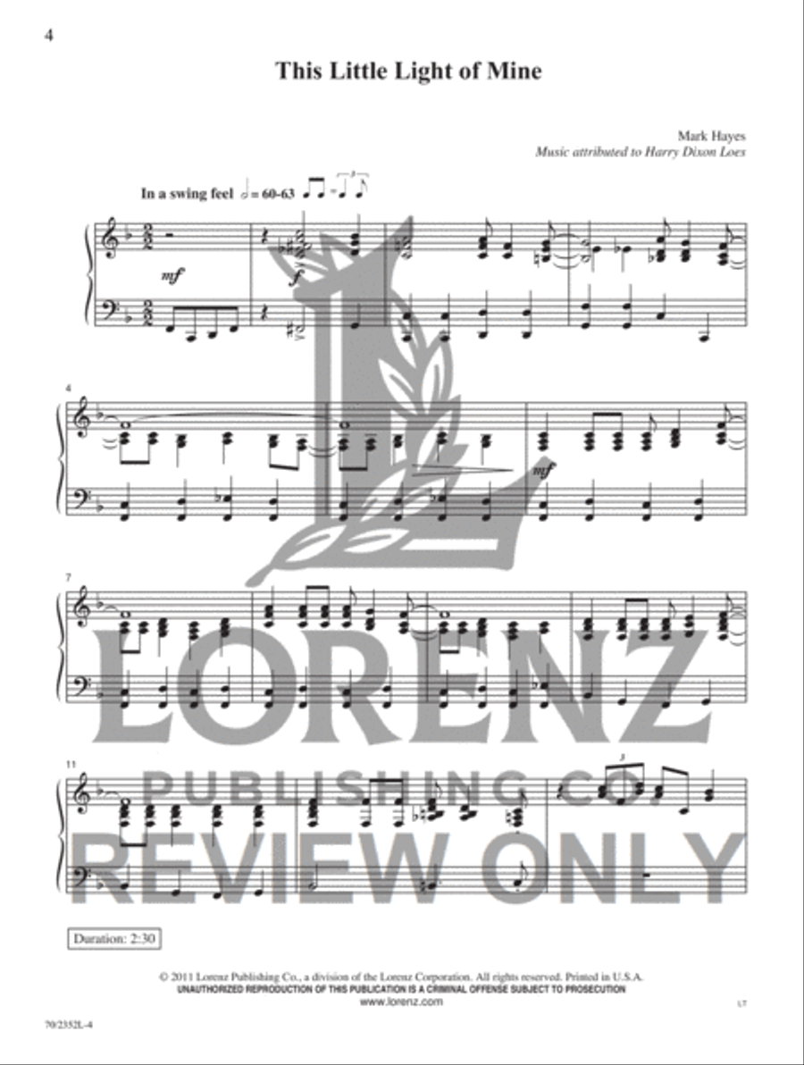 The Best of Mark Hayes for the Intermediate Pianist Piano Solo scores gallery preview page 2