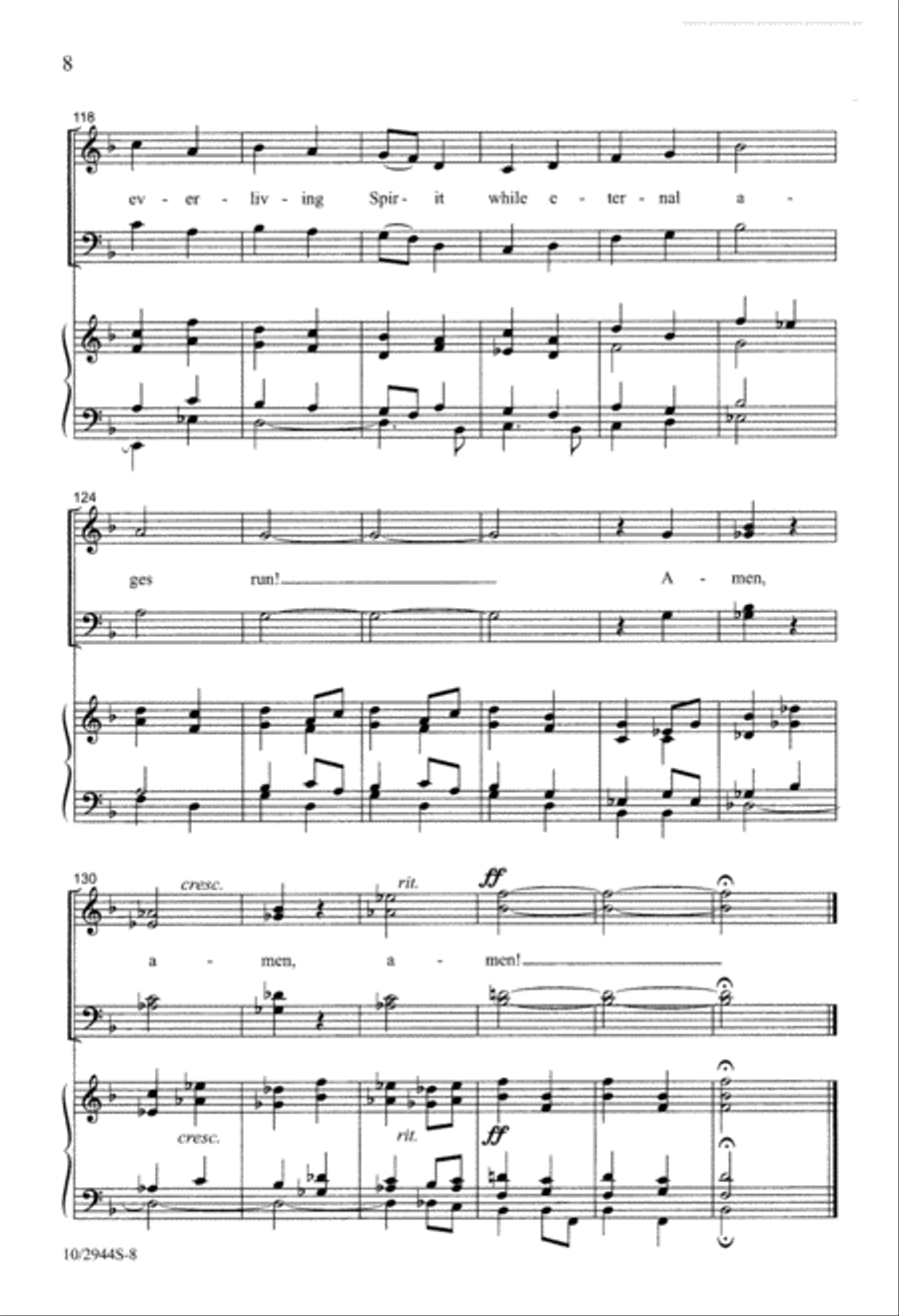 Hark! A Thrilling Voice Is Sounding 4-Part scores gallery preview page 8