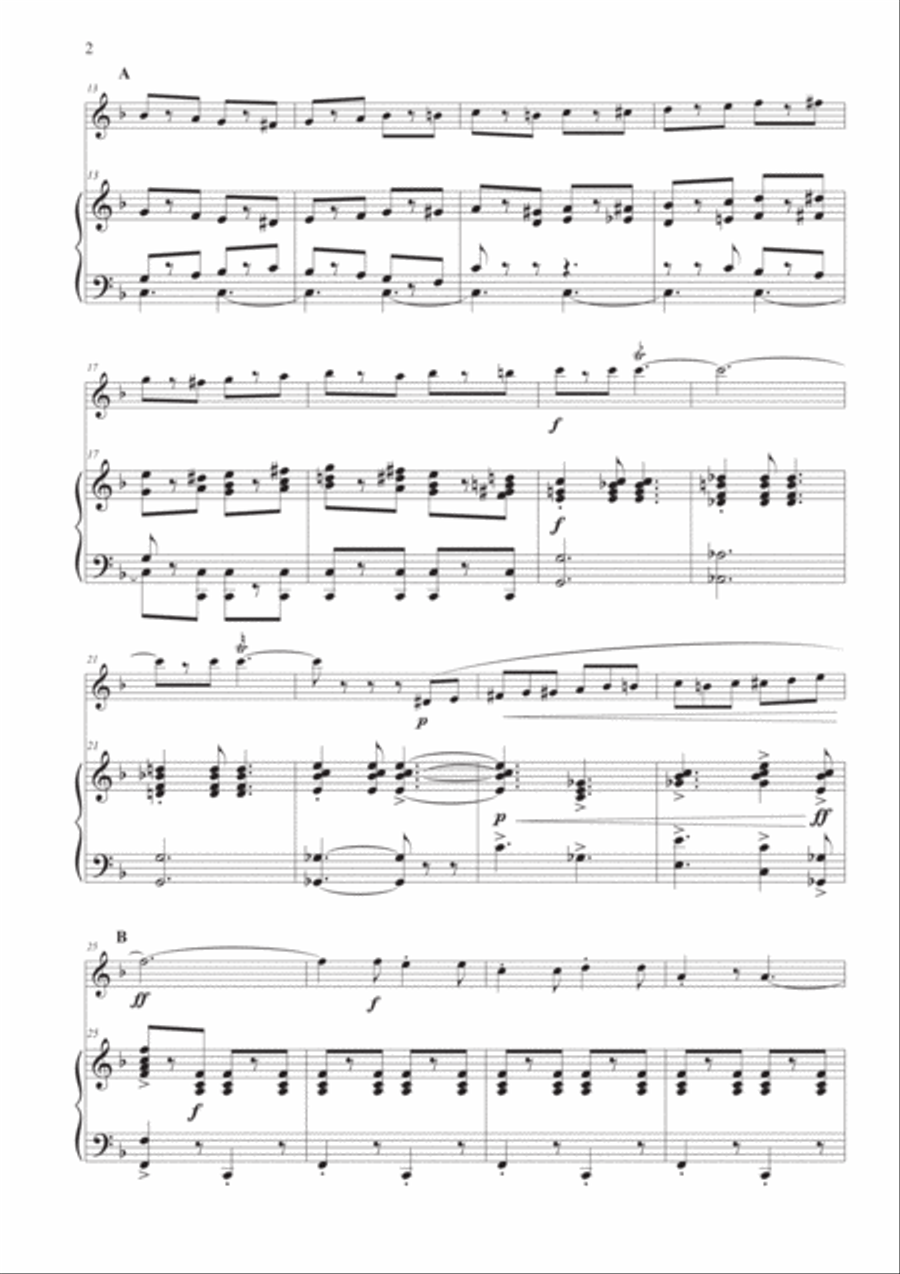 Funiculì Funiculà for Violin and Piano Violin Solo scores gallery preview page 2