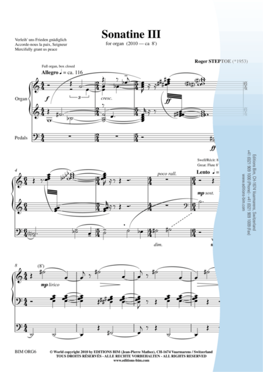 Sonatine III Sonatine III Organ scores gallery preview page 2