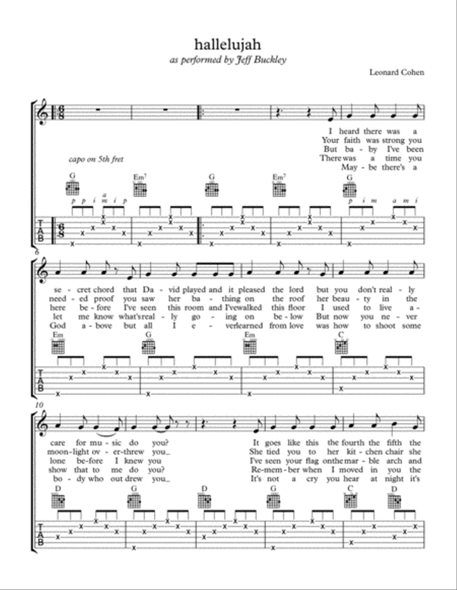 Hallelujah Small Ensemble scores gallery preview page 1