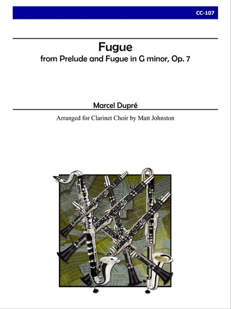 Fugue from Prelude and Fugue in G minor for Clarinet Choir Clarinet Choir scores gallery preview page 1