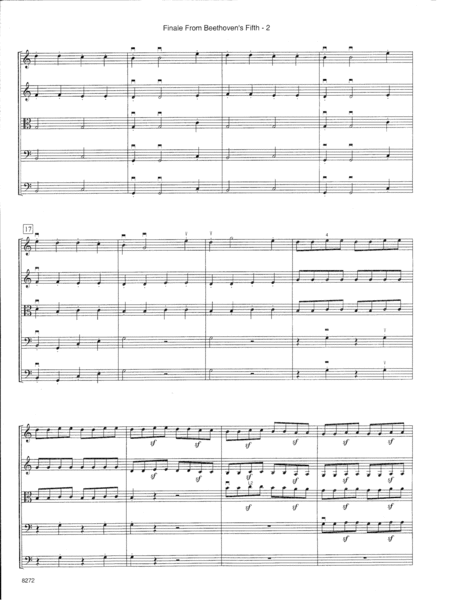 Finale From Beethoven's Fifth - Full Score