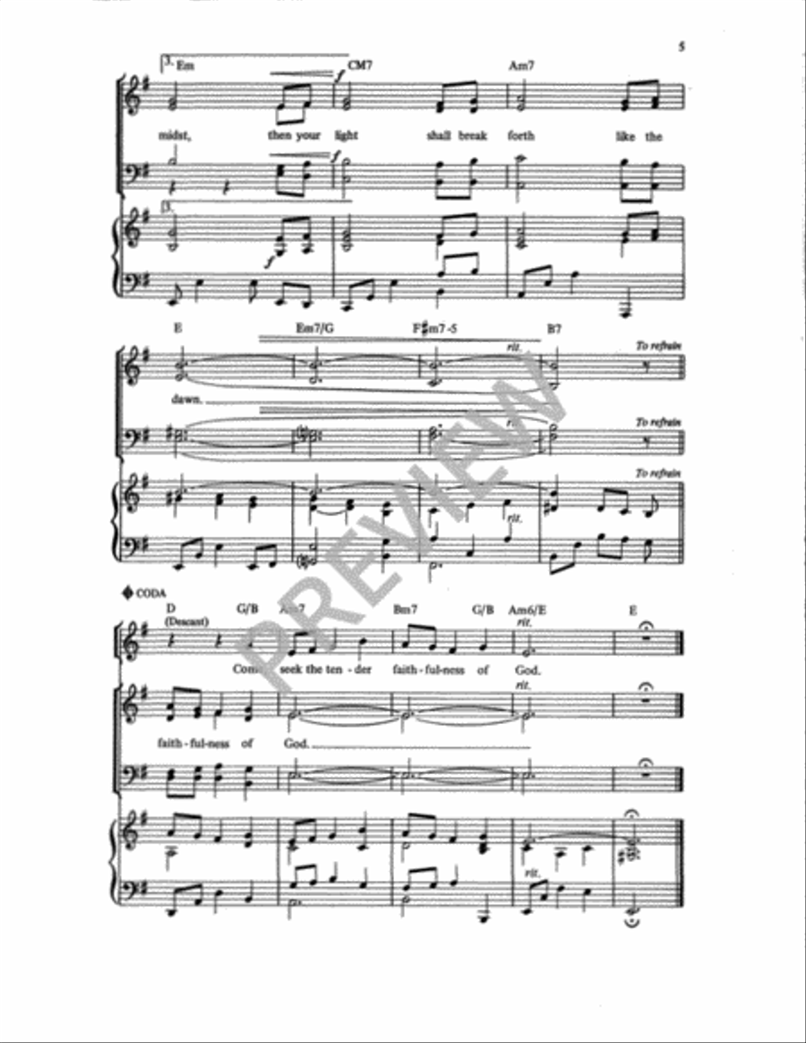 Return to God 4-Part scores gallery preview page 6