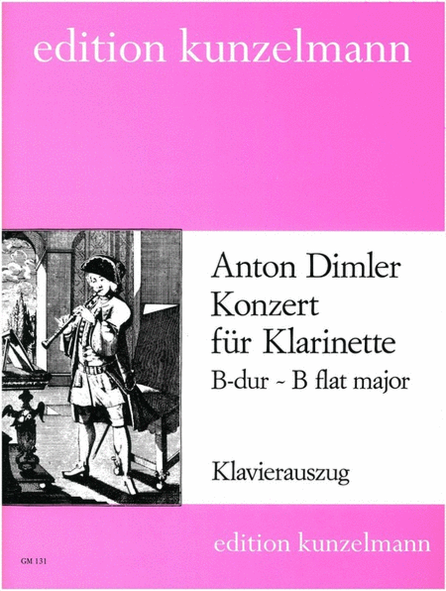 Dimler - Concerto B Flat Major For Clarinet/Piano