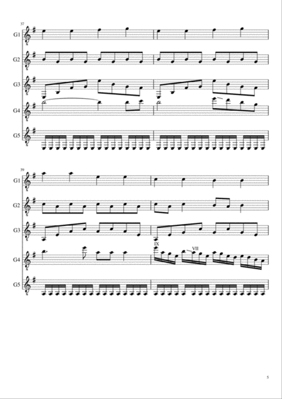 For The Love Of God Guitar Solo scores gallery preview page 6