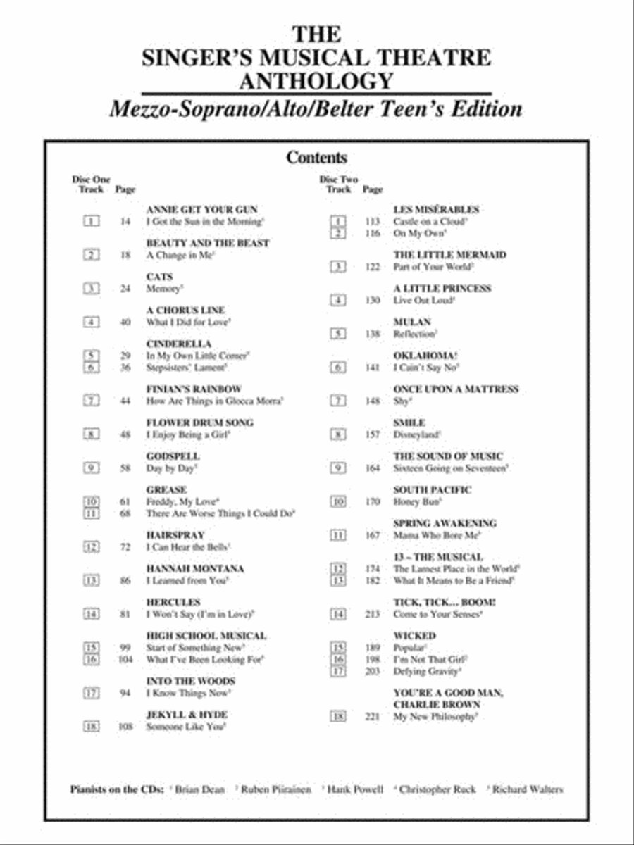 The Singer's Musical Theatre Anthology – Teen's Edition Mezzo-Soprano Voice scores gallery preview page 6