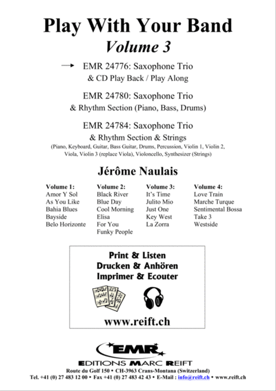 Play With Your Band Volume 3 Saxophone Ensemble scores gallery preview page 2