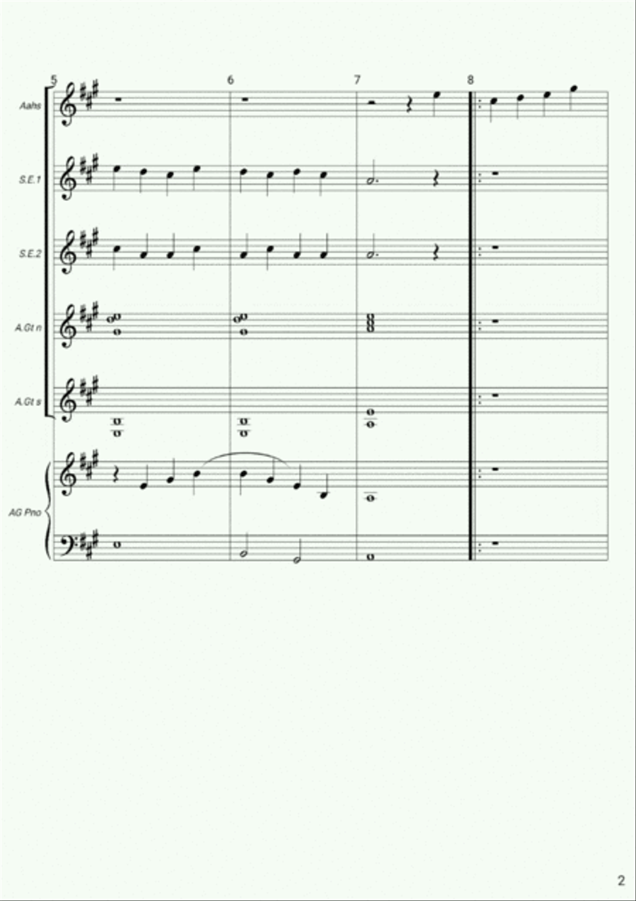 Manuk Dadali ensemble Piano, Vocal, Guitar scores gallery preview page 2