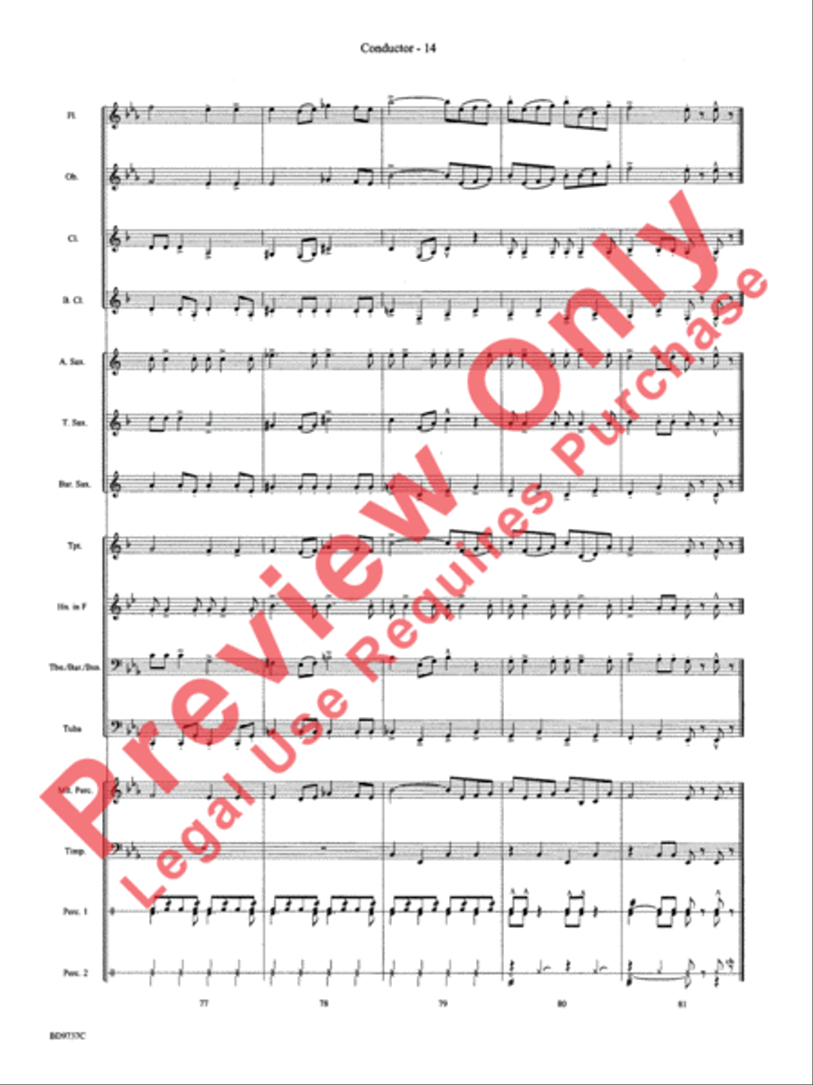 Sousa - The March King Concert Band scores gallery preview page 16