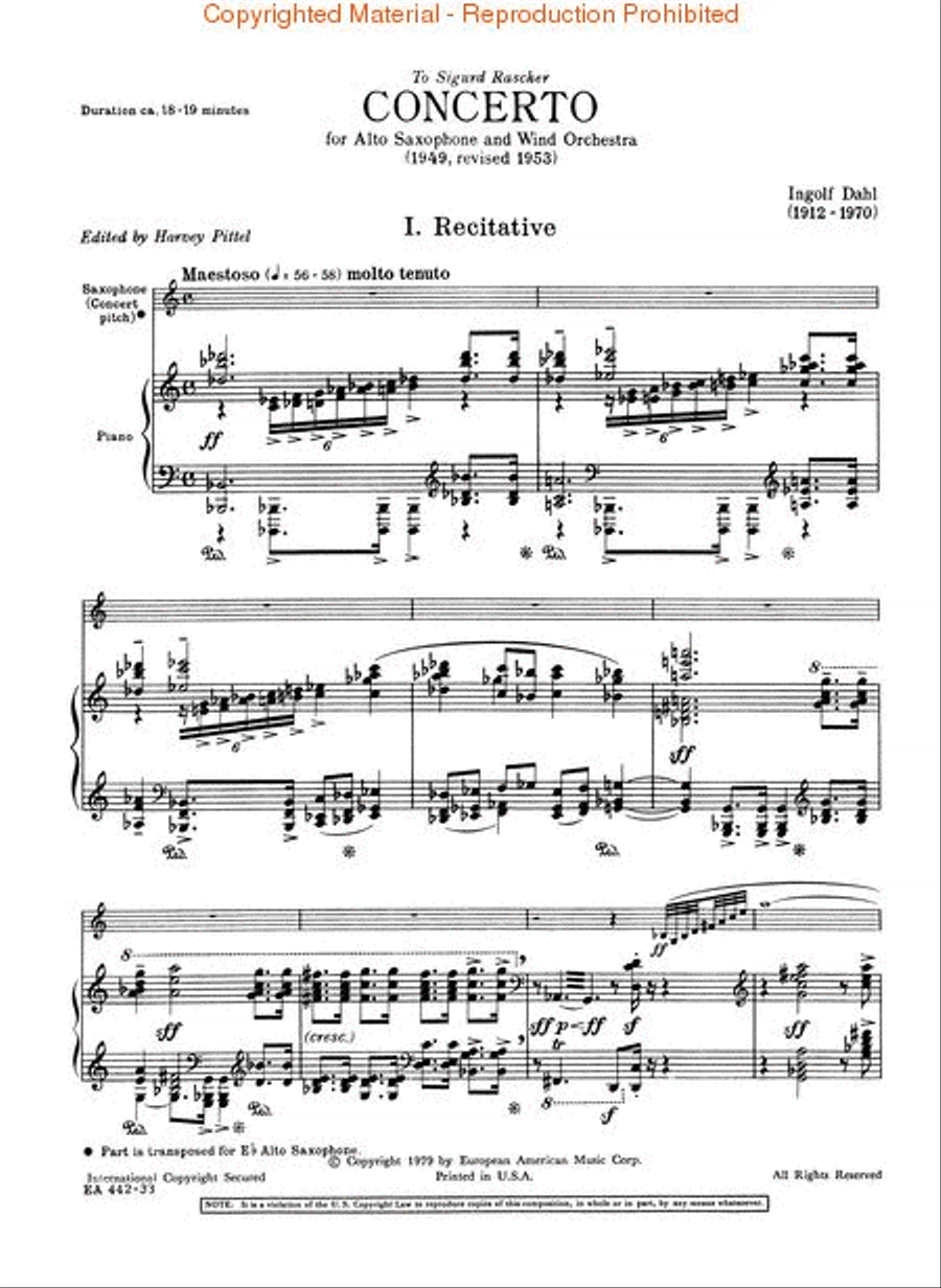 Concerto Alto Saxophone scores gallery preview page 2