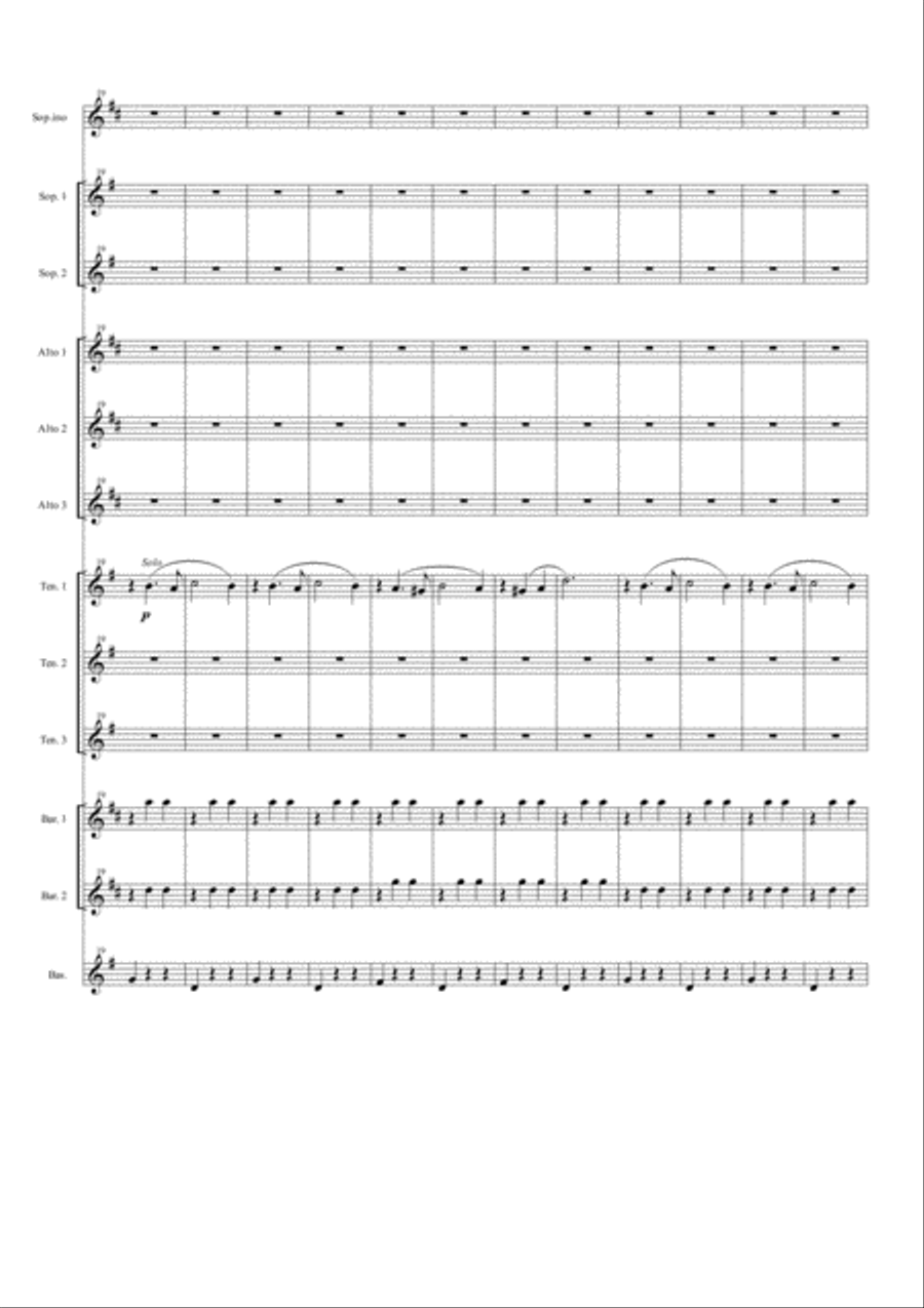 Swan Lake Waltz for Saxophone Ensemble Woodwind Ensemble scores gallery preview page 3