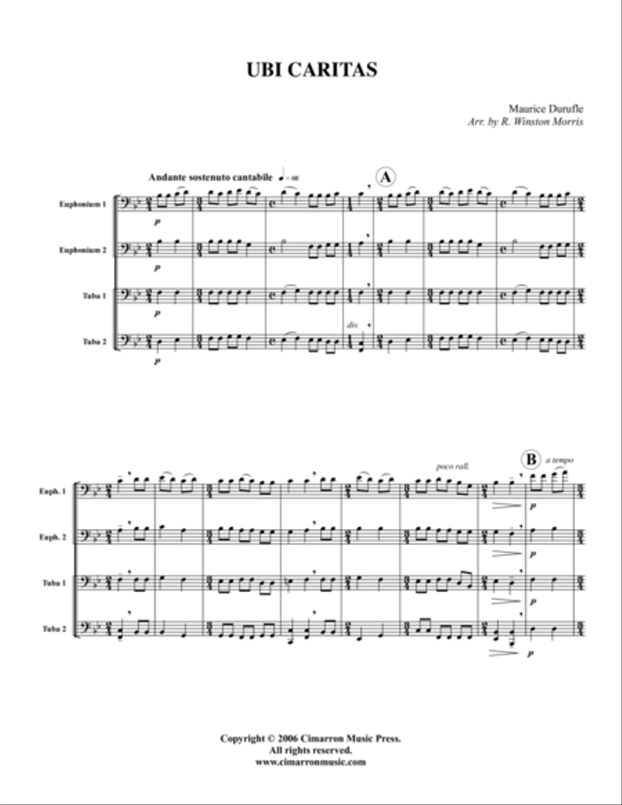 Ubi Caritas Ubi Caritas EETT scores gallery preview page 1