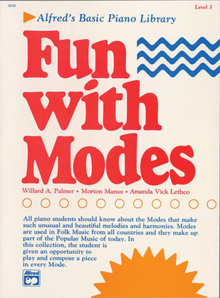 Book cover for Alfred's Basic Piano Library Fun with Modes