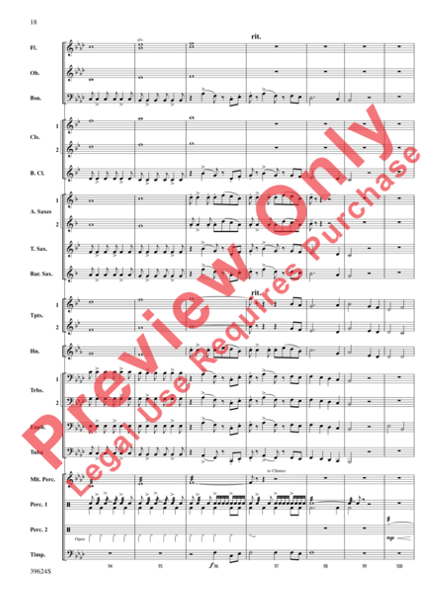 Cradle Hymn Concert Band scores gallery preview page 19