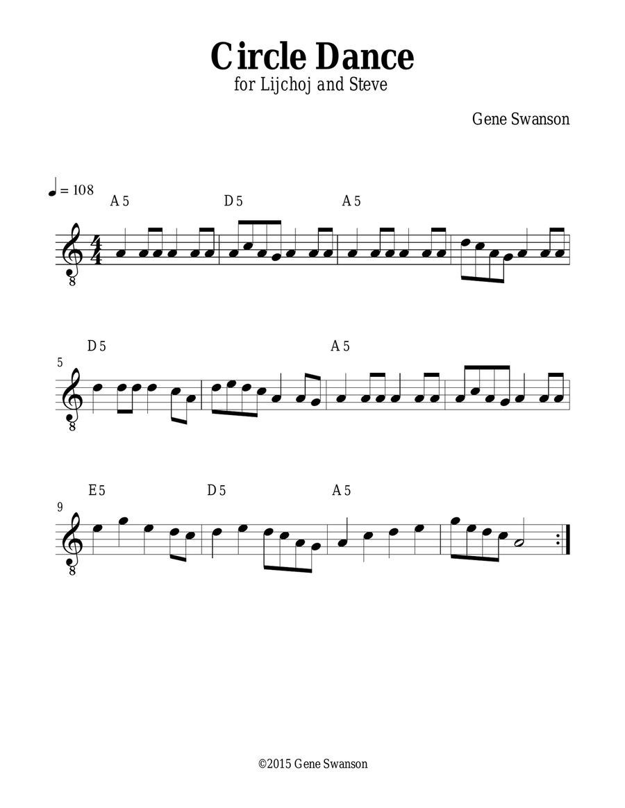 Circle Dance - Play Along! Piano scores gallery preview page 1