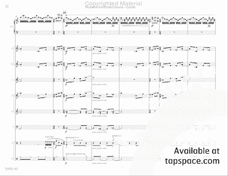Meanwhile in a Parallel Universe Redux Percussion Ensemble scores gallery preview page 35