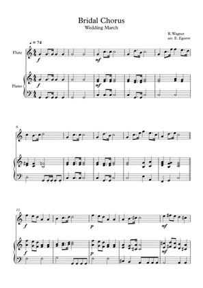Bridal Chorus (Wedding March), Richard Wagner, For Flute & Piano
