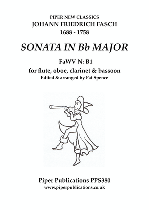 J. F. FASCH: SONATA IN Bb MAJOR FaWV N B1 for woodwind quartet