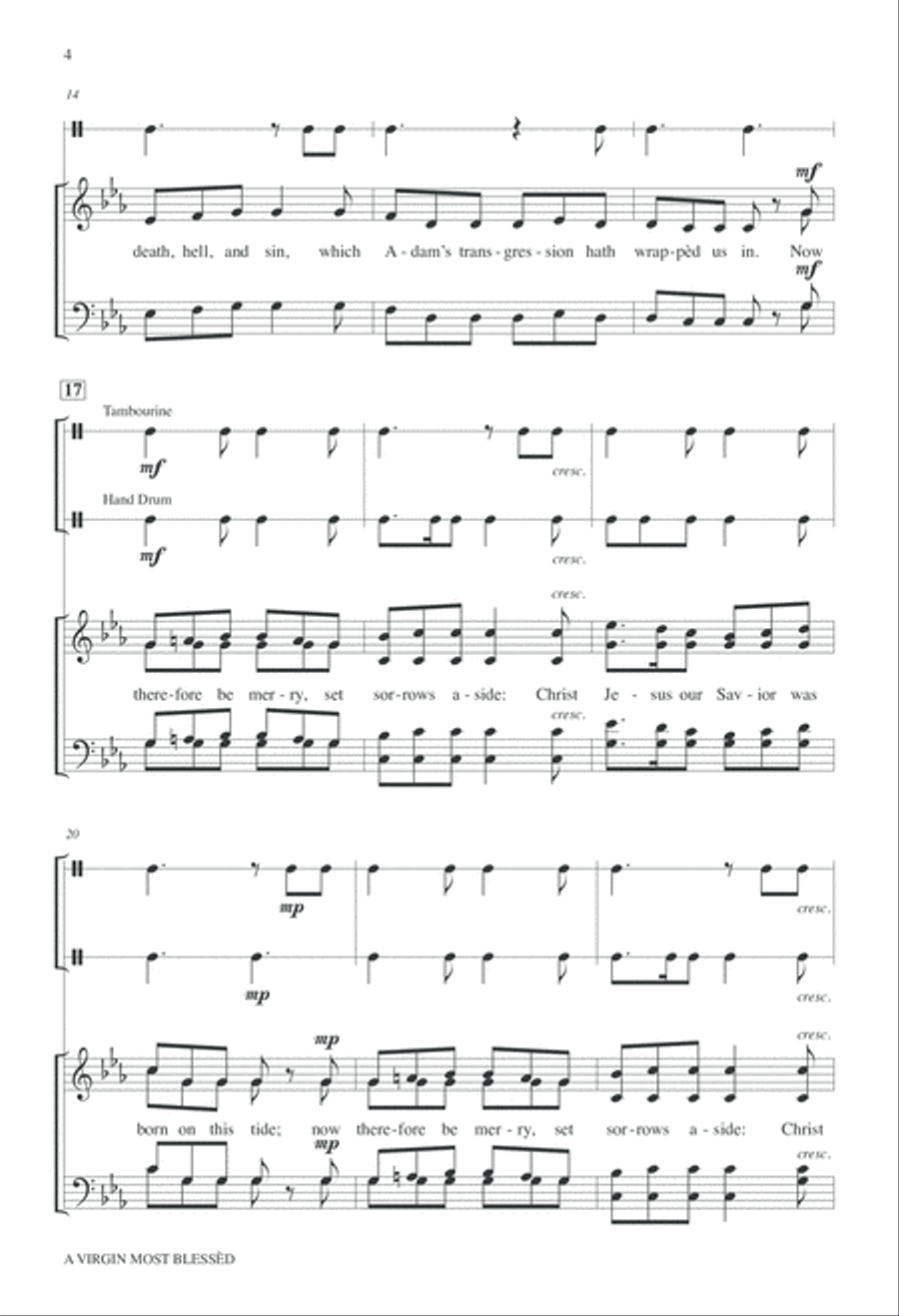 A Virgin Most Blessed 4-Part scores gallery preview page 4
