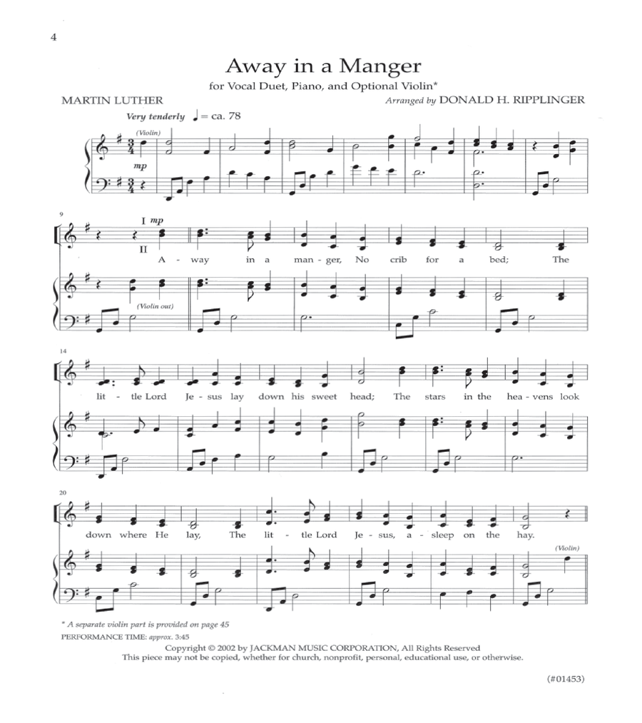 Christmas Duetbook - Vocal Duets String Duet scores gallery preview page 2